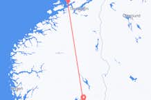 Vluchten van Oslo, Noorwegen naar Ørland, Noorwegen