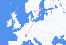 Flyg från Chambery, Frankrike till Stockholm, Sverige