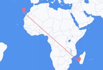 Flyrejser fra Toliara, Madagaskar til Tenerife, Spanien