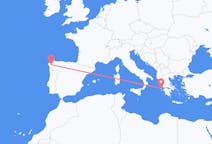 Flyrejser fra Kefallinia, Grækenland til Santiago de Compostela, Spanien