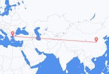 Flyrejser fra Yuncheng, Kina til Lemnos, Grækenland