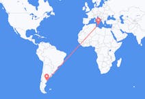 Flyreiser fra Puerto Madryn, Argentina til Malta, Malta