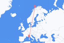 Flyg från Tromsö, Norge till Ajaccio, Frankrike