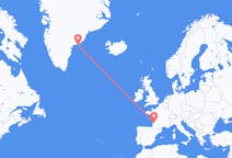Flyreiser fra Kulusuk, Grønland til Bordeaux, Frankrike