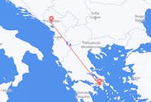 Loty z Podgorica, Czarnogóra z Ateny, Grecja