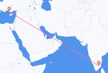 Flights from Tiruchirappalli, India to Gazipaşa, Turkey