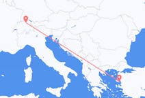 Flyg från Zürich, Schweiz till Mytilene, Grekland