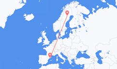 Flyrejser fra Arvidsjaur, Sverige til Barcelona, Spanien