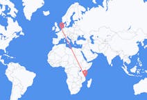 Flyreiser fra Mtwara, Tanzania til Amsterdam, Nederland