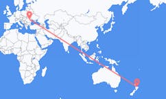 뉴질랜드 와카타네에서 출발해 루마니아 바코까지(으)로 가는 항공편