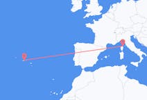 Flights from São Jorge Island, Portugal to Bastia, France