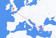 Flyreiser fra Leros, Hellas til Bristol, England