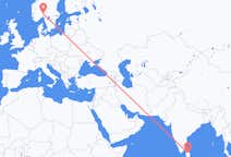 Vluchten van Sigiriya naar Oslo