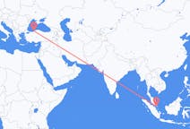 Flyreiser fra Singapore, Singapore til Zonguldak, Tyrkia