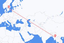 Flights from Heho, Myanmar (Burma) to Linköping, Sweden