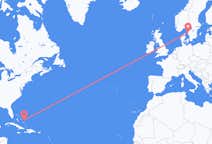 Flüge von San Salvador, die Bahamas nach Göteborg, Schweden