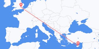 Vluchten van Cyprus naar Verenigd Koninkrijk