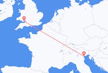 Flyrejser fra Venedig, Italien til Cardiff, Wales