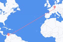 Flyreiser fra Barrancabermeja, Colombia til Karlsruhe, Tyskland