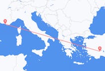 Flights from Marseille, France to Isparta, Turkey
