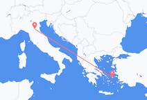 Flyrejser fra Ikaria, Grækenland til Bologna, Italien