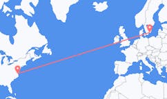Flyg från Norfolk till Karlskrona