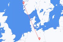 Flug frá Björgvin, Noregi til Leipzig, Þýskalandi