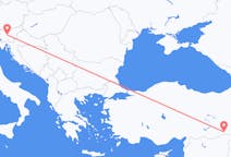 Flyreiser fra Ljubljana, Slovenia til Mardin, Tyrkia