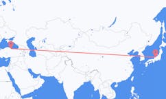 Flug frá Toyama, Japan til Samsung, Tyrklandi