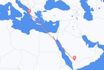 Flyreiser fra Najran, Saudi-Arabia til Korfu, Hellas