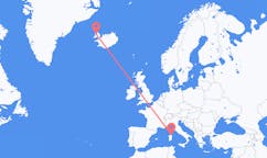 Flights from the city of Olbia, Italy to the city of Ísafjörður, Iceland