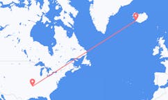 出发地 美国哈里森目的地 冰岛雷克雅维克的航班