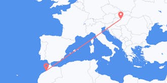 Flyg från Marocko till Ungern