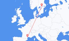 Flights from Béziers, France to Örebro, Sweden