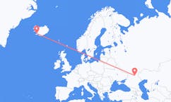 Flyg från staden Reykjavik till staden Volgograd