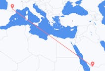 Flyreiser fra Najran, Saudi-Arabia til Toulouse, Frankrike