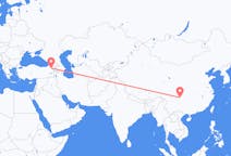 Flyg från Luzhou, Kina till Kars, Turkiet