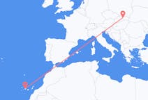 Flights from Poprad in Slovakia to Tenerife in Spain