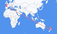Flyg från Paraparaumu, Nya Zeeland till Santander, Spanien