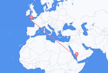 Flights from Jizan, Saudi Arabia to Brest, France