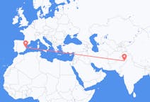 Flyreiser fra Faisalabad-distriktet, Pakistan til Valencia, Spania