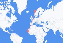 Vuelos de Rodapié de gorra, Senegal a Kristiansund, Noruega