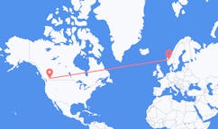 出发地 加拿大基隆拿目的地 挪威松达尔的航班