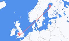 来自英格兰的出发地 布里斯托尔目的地 芬兰科科拉的航班