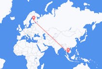 Flyreiser fra Sihanoukville-provinsen, Kambodsja til Kuopio, Finland