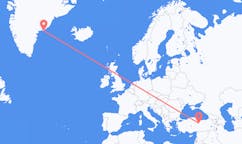 Flüge von Kulusuk, Grönland nach Sivas, die Türkei