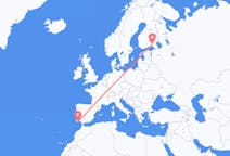 Vluchten uit het Faro-district, Portugal naar Lappeenranta, Finland