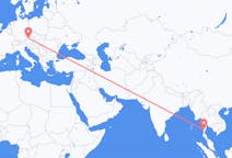 Flights from Bokpyin, Myanmar (Burma) to Linz, Austria