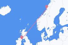 Flyrejser fra Brønnøysund, Norge til Belfast, Nordirland