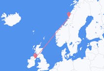 Flyreiser fra Brønnøysund, Norge til Belfast, Nord-Irland